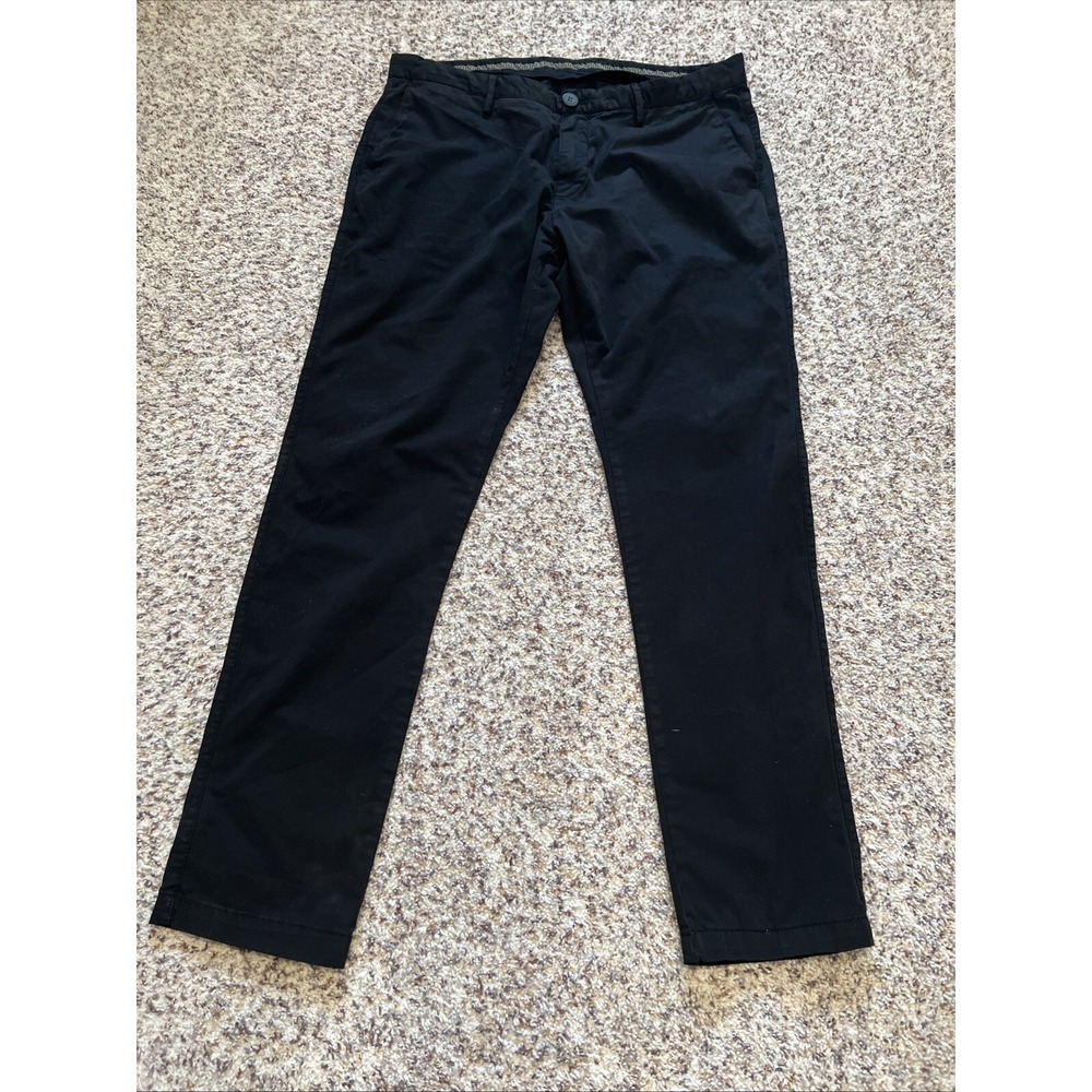 Versace Men's Pants Sz 36R 30" Inseam Black Cotton Blend Mid Rise‎ Great Condit.